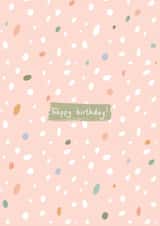 'happy birthday!' - confetti pattern celebration card created by Arty Jess