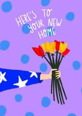 Cute Tulip Bouquet - Here's To Your New Home created by Ginger Peach Design