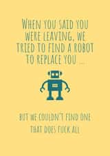 Leaving robot card created by BuRaMiChi