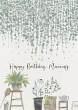 Classic Birthday Card - For Mummy - Plants created by Lili's Papers Co.
