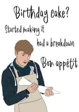 Birthday James Acaster Great British bake off  Bon appétit created by The little northerner 