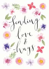 Sending Love and Hugs Floral Card created by Sage and Hart
