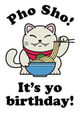 Pho Sho It's Yo Birthday! | Ramen Lover Birthday Card created by Rixta Tees