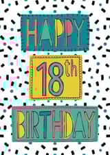 Colourful 18th Birthday Card created by Anna Treliving Design