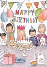 Happy Birthday Party  created by Love Lucy Illustration
