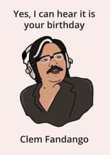 Clem Fandango Toast of London birthday card created by Iconicus Design