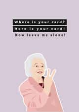 Funny card featuring Doris from Gavin & Stacey created by Kwirk Cards