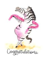 Congratulations party zebra created by Richard Stelmach Art
