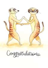 Dancing meerkat celebrations created by Richard Stelmach Art