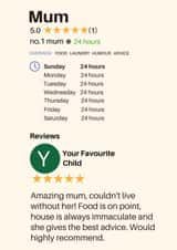 Mum - Google Review! created by Culture Cardz