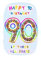 90th Birthday in Liquorice Allsorts! created by Genevieve Fay