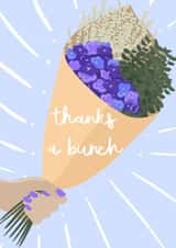 Thanks a Bunch Flowers Card created by Preedy Little Prints