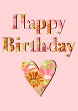 Floral Heart Birthday Card created by Charlotte Elizabeth