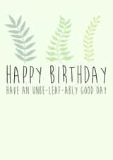 Leafy Birthday Card created by Charlotte Elizabeth