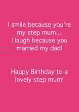 Funny Birthday card for a lovely step mum. created by Fee Fee