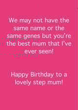 Step Mum Birthday Card created by Fee Fee