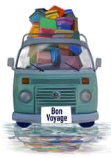 Bon voyage going travelling in VW Campervan created by Julia Griffith