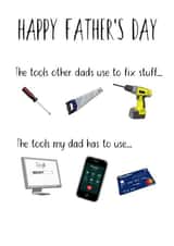 Father's Day card for the dads with no DIY skills created by Shore Designs