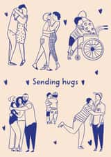 Sending all the hugs card created by Jules O'Connor