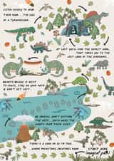  Dinosaur Map to 'The Lost World' Card created by Summer Lane Studio