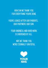 Thank You NHS Poem created by Hannah Green