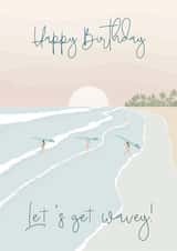 Beach Surfing Birthday card created by Alice Howland