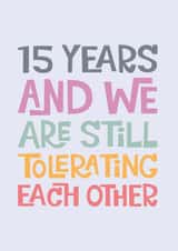 15 year wedding anniversary funny card created by Poppy Lane