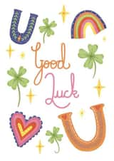Cute fun good luck card created by Katie Brookes