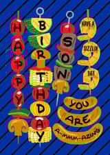 Happy Birthday son bbq card created by @squiggleinthecity