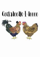 Cockadoodle-I-doooo Mr & Mrs Wedding Card created by Hari & Fox