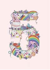 5th Birthday Girl created by Jenny Wren Designs