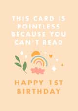 Pointless Birthday Baby Card created by URGHH Card Co.