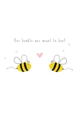Cute Online Dating Anniversary Card / Wedding Card - Bumble - Our Bumble Was Meant To Be created by Giggl Greetings