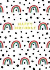 Rainbow Dalmatian Spot Birthday Card created by Dolly’s Doodles