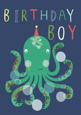 Cute Octopus Birthday Boy card created by Sally Payne Design
