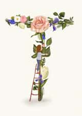 Initial Card letter T created by A-Z Initials by Love Lucy Illustration