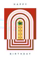 Palm Happy Birthday Greetings Card created by One Girl Studios
