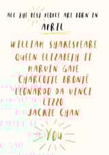 the best people are born in April created by DOTS + STRIPES