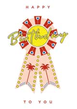 Rosette Birthday Greetings Card created by One Girl Studios