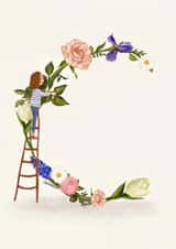 Initial C letter C created by A-Z Initials by Love Lucy Illustration