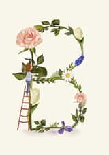 Initial Card letter B created by A-Z Initials by Love Lucy Illustration