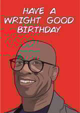 Ian Wright happy birthday card created by Freshellar