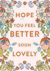 Pretty floral Hope You Feel Better Soon Lovely card created by Envy Row