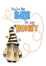 Bee to my honey gnome valentines/love/anniversary card created by Charlie creates