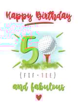 Golf 50th Birthday punny card created by Little Cat Creates