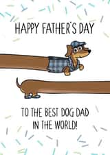 Dog dad dachshund Father’s Day created by Laura Deakin