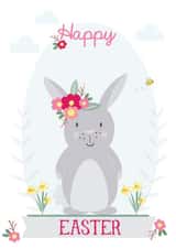 Cute Happy Easter Bunny Card created by Melmade Stationery