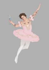 Harry Styles in a tutu, birthday card created by Front Bum