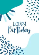 Blue Abstract Birthday Card created by Rachey Jay Crafts