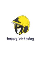 Firefighter helmet Birthday card created by Daisie